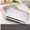 Factory direct sales of 32*22 square plates, stainless steel plates, 20*27 barbecue plates, wholesale two-yuan supply Specification image